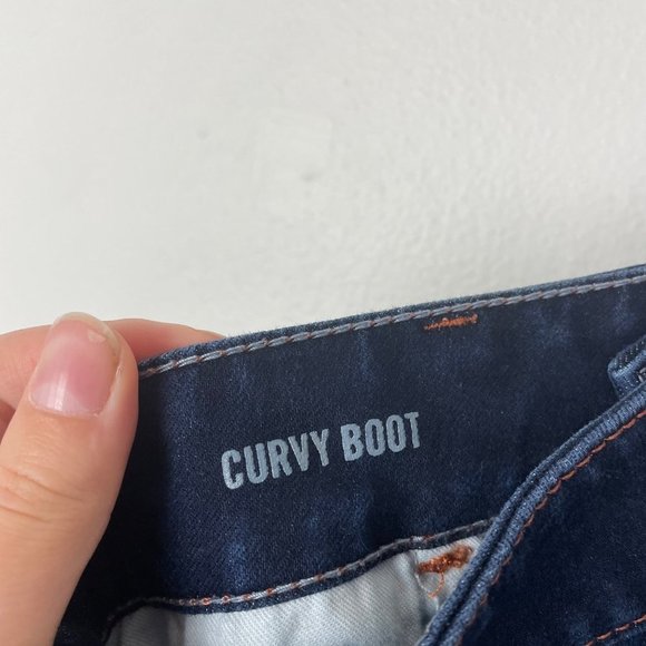 Banana Republic Woman's Sz 28 Dark Wash Low Rise Curvy Boot Jeans - Picture 5 of 9